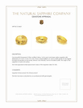 16.04 Ct. Yellow Sapphire from Ceylon (Sri Lanka) Appraisal