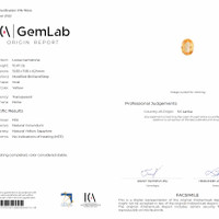 10.47 Ct. Orangish Yellow Sapphire from Ceylon (Sri Lanka) Scan Report