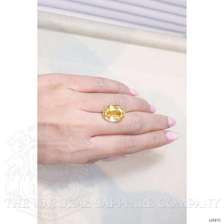 10.47 Ct. Orangish Yellow Sapphire from Ceylon (Sri Lanka)