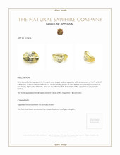 10.13 Ct. Yellow Sapphire from Ceylon (Sri Lanka) Appraisal
