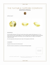 7.08 Ct. Yellow Sapphire from Ceylon (Sri Lanka) Appraisal