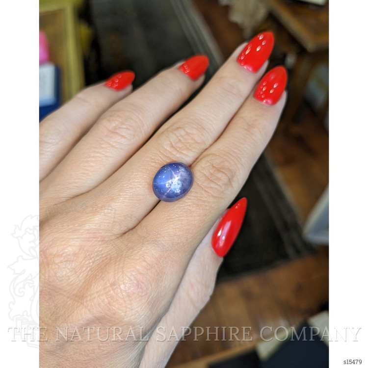 11.71 Ct. Purplish Blue Star Sapphire from Ceylon (Sri Lanka)
