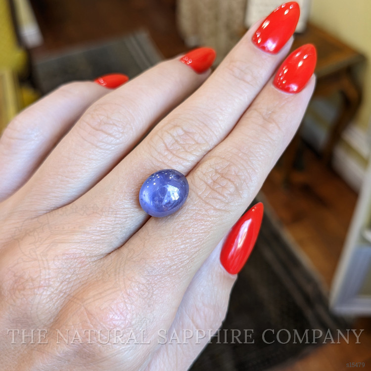 11.71 Ct. Purplish Blue Star Sapphire from Ceylon (Sri Lanka)