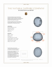 11.71 Ct. Purplish Blue Star Sapphire from Ceylon (Sri Lanka) 3 D Scan Report