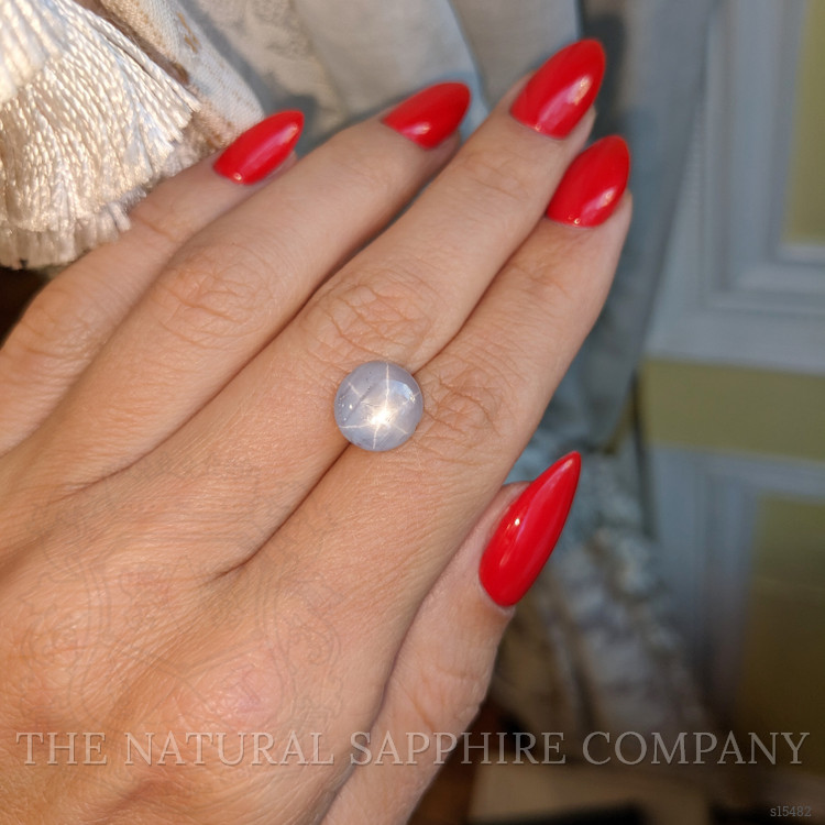 4.97 Ct. Bluish Grey Star Sapphire from Ceylon (Sri Lanka)