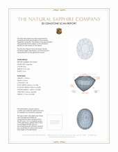 6.38 Ct. Blue Sapphire from Ceylon (Sri Lanka) 3 D Scan Report