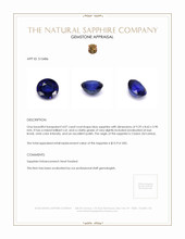 4.07 Ct. Blue Sapphire from Ceylon (Sri Lanka) Appraisal
