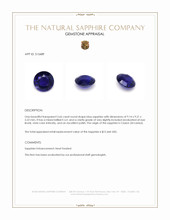 3.66 Ct. Blue Sapphire from Ceylon (Sri Lanka) Appraisal