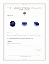 3.00 Ct. Blue Sapphire from Ceylon (Sri Lanka) Appraisal