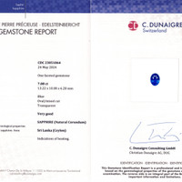7.08 Ct. Blue Sapphire from Ceylon (Sri Lanka) Scan Report