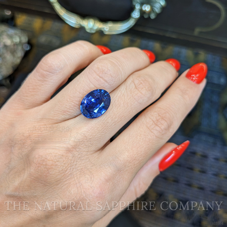 7.08 Ct. Blue Sapphire from Ceylon (Sri Lanka)