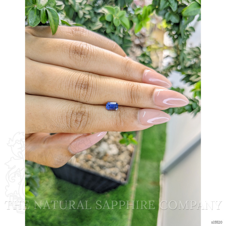 0.84 Ct. Blue Sapphire from Ceylon (Sri Lanka)