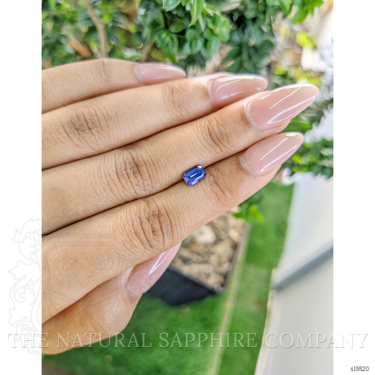 0.84 Ct. Blue Sapphire from Ceylon (Sri Lanka)