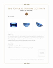 0.78 Ct. Blue Sapphire from Ceylon (Sri Lanka) Appraisal
