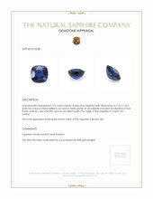 2.23 Ct. Blue Sapphire from Ceylon (Sri Lanka) Appraisal