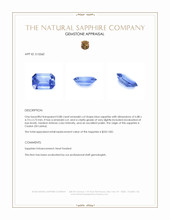 0.88 Ct. Blue Sapphire from Ceylon (Sri Lanka) Appraisal