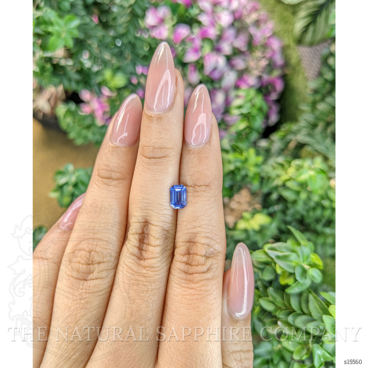 0.88 Ct. Blue Sapphire from Ceylon (Sri Lanka)