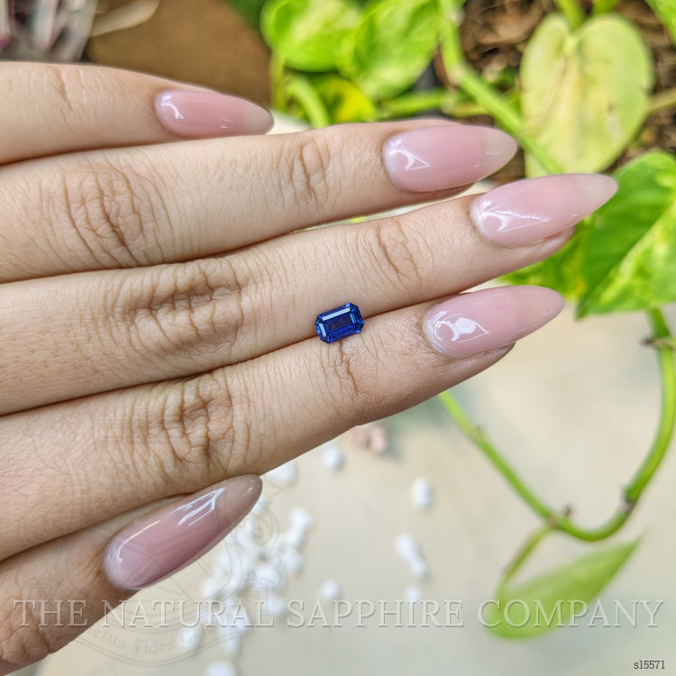 0.62 Ct. Blue Sapphire from Ceylon (Sri Lanka)