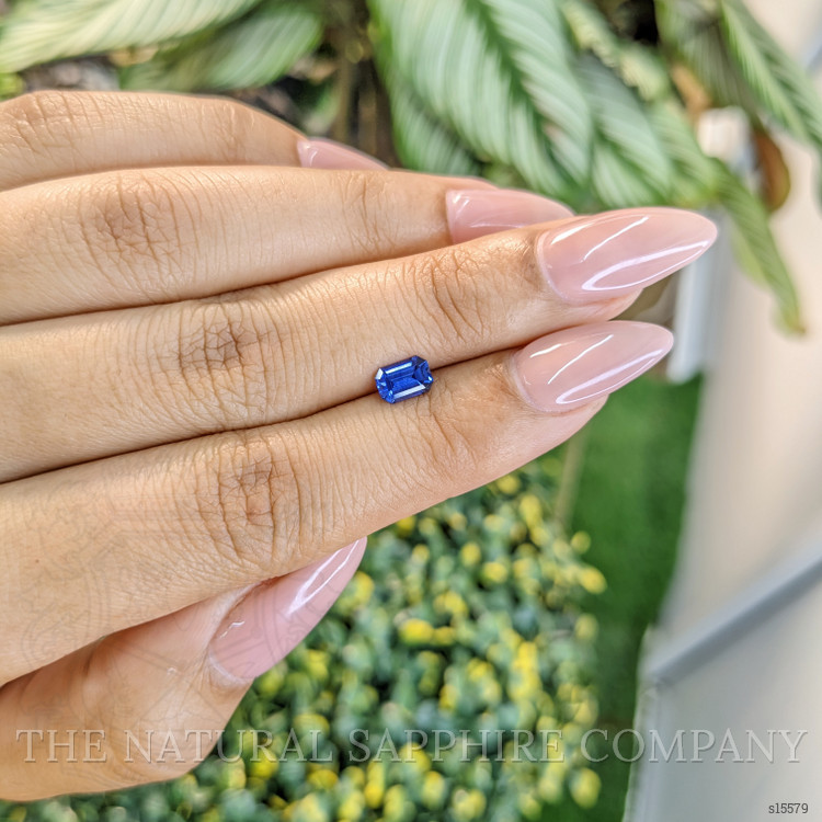 0.68 Ct. Blue Sapphire from Ceylon (Sri Lanka)