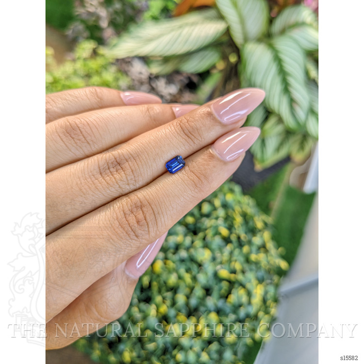 0.68 Ct. Blue Sapphire from Ceylon (Sri Lanka)