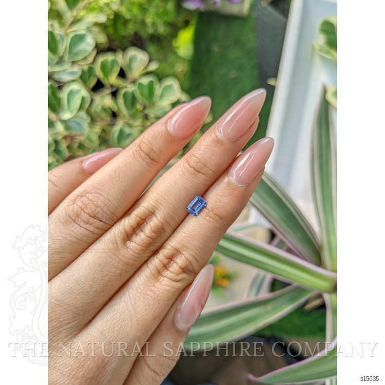 0.59 Ct. Blue Sapphire from Ceylon (Sri Lanka)