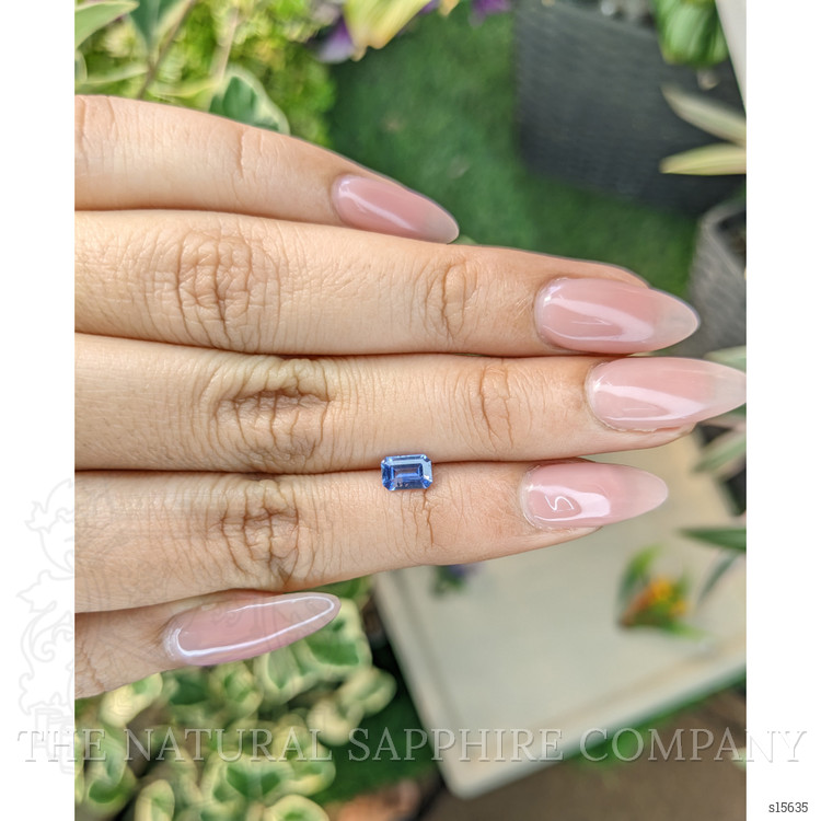 0.59 Ct. Blue Sapphire from Ceylon (Sri Lanka)