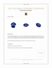 1.19 Ct. Blue Sapphire from Ceylon (Sri Lanka) Appraisal