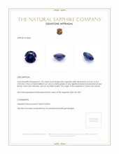 1.35 Ct. Blue Sapphire from Ceylon (Sri Lanka) Appraisal