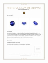 1.46 Ct. Blue Sapphire from Ceylon (Sri Lanka) Appraisal