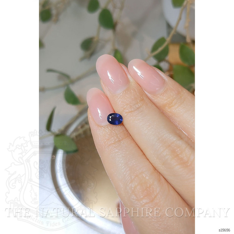 0.74 Ct. Blue Sapphire from Ceylon (Sri Lanka)