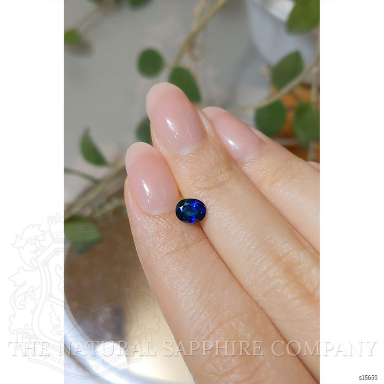 0.97 Ct. Blue Sapphire from Ceylon (Sri Lanka)
