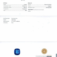 3.48 Ct. Blue Sapphire from Ceylon (Sri Lanka) Scan Report