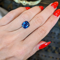3.48 Ct. Blue Sapphire from Ceylon (Sri Lanka) Life Style