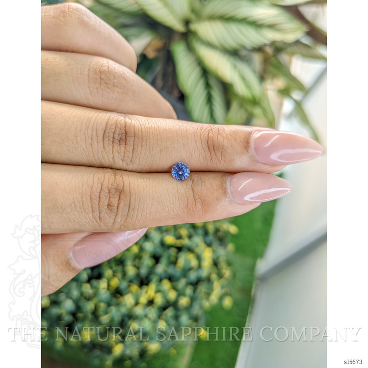 0.58 Ct. Blue Sapphire from Ceylon (Sri Lanka)