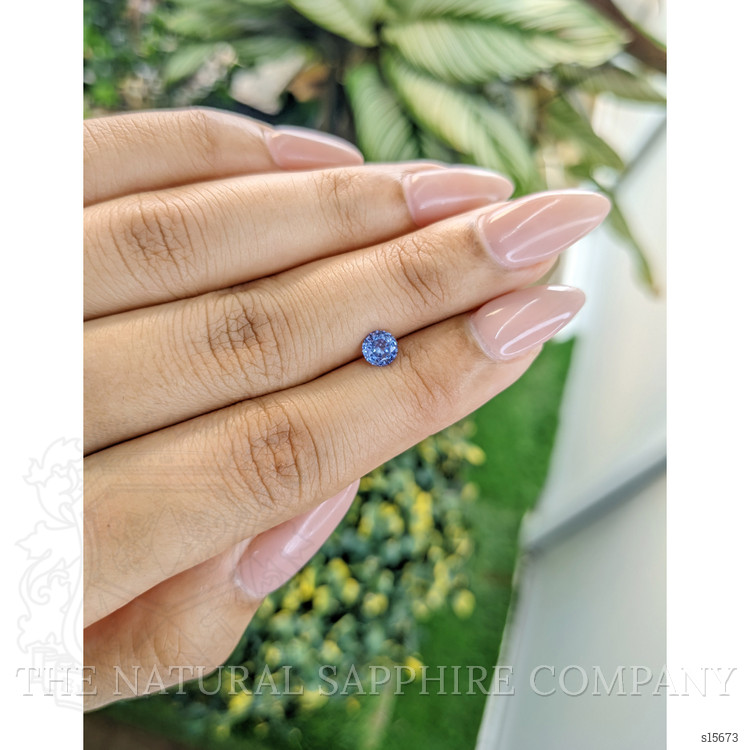 0.58 Ct. Blue Sapphire from Ceylon (Sri Lanka)