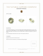 1.21 Ct. Yellow Sapphire from Ceylon (Sri Lanka) Appraisal