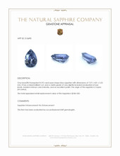 0.92 Ct. Blue Sapphire from Ceylon (Sri Lanka) Appraisal