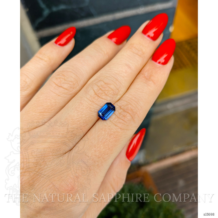 1.74 Ct. Blue Sapphire from Ceylon (Sri Lanka)
