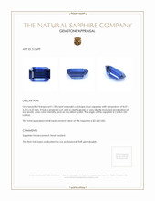 1.90 Ct. Blue Sapphire from Ceylon (Sri Lanka) Appraisal