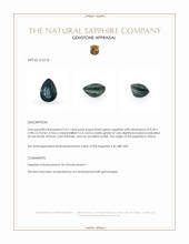 2.01 Ct. Bluish Green Sapphire from Africa Appraisal