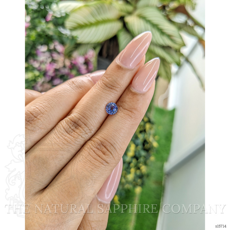 0.82 Ct. Blue Sapphire from Ceylon (Sri Lanka)