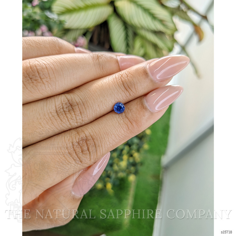 0.51 Ct. Blue Sapphire from Ceylon (Sri Lanka)