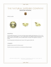 1.42 Ct. Yellow Sapphire from Ceylon (Sri Lanka) Appraisal
