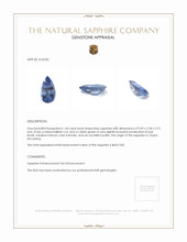 1.44 Ct. Blue Sapphire from Ceylon (Sri Lanka) Appraisal