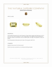 0.69 Ct. Yellow Sapphire from Ceylon (Sri Lanka) Appraisal