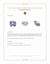 0.81 Ct. Violet Sapphire from Ceylon (Sri Lanka) Appraisal
