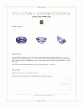 0.75 Ct. Purple Sapphire from Ceylon (Sri Lanka) Appraisal