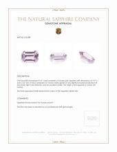 0.61 Ct. Pink Sapphire from Ceylon (Sri Lanka) Appraisal