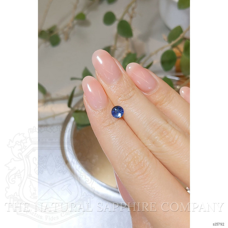 0.66 Ct. Blue Sapphire from Ceylon (Sri Lanka)