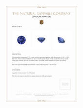 1.75 Ct. Blue Sapphire from Ceylon (Sri Lanka) Appraisal